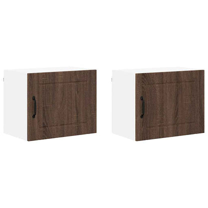 Keukenkast aan de muur 2 pcs Bruin Eiken 50 x 31 x 40 cm