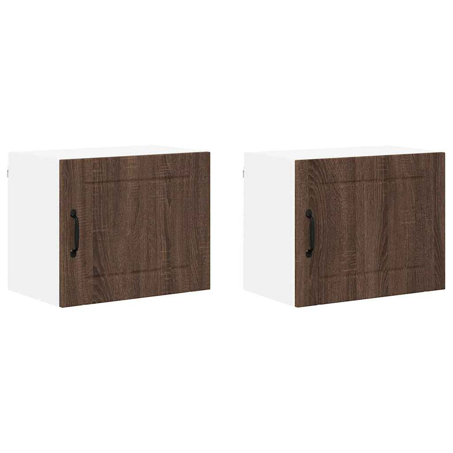 Keukenkast aan de muur 2 pcs Bruin Eiken 50 x 31 x 40 cm