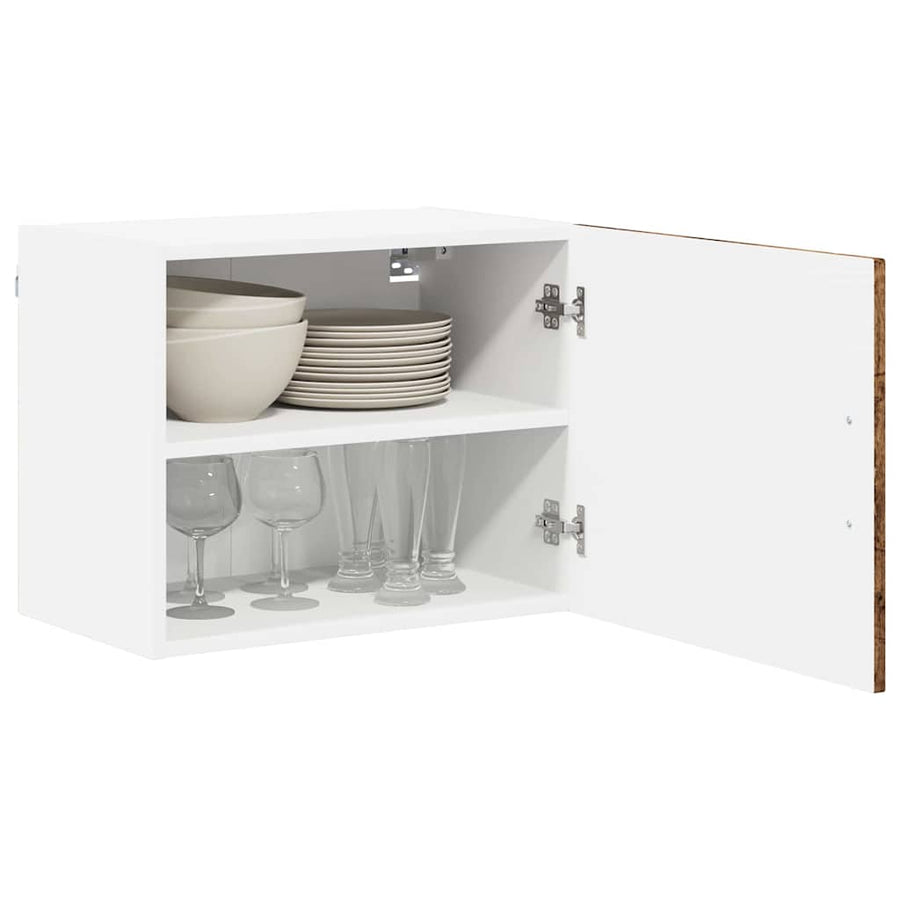 Keukenkast aan de muur met plank 2 pcs Oud Hout 50 x 31 x 40 cm