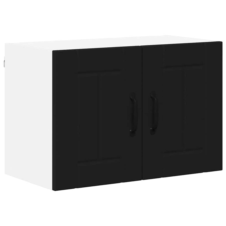 Keukenkast aan de muur Zwart 60 x 31 x 40 cm Bewerkt hout