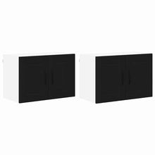 Keukenkast aan de muur 2 pcs Zwart 60 x 31 x 40 cm Bewerkt hout