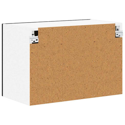 Keukenkast aan de muur 2 pcs Zwart 60 x 31 x 40 cm Bewerkt hout