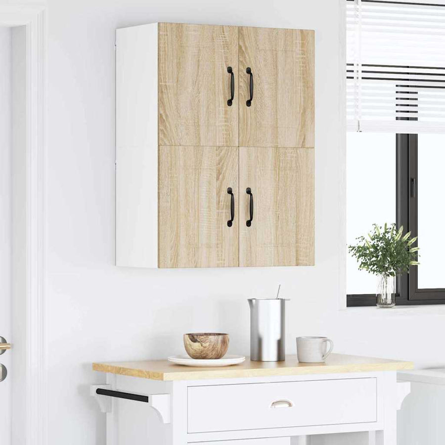 Keukenwandkasten met plank 2 pcs Sonoma Eiken 60 x 31 x 40 cm