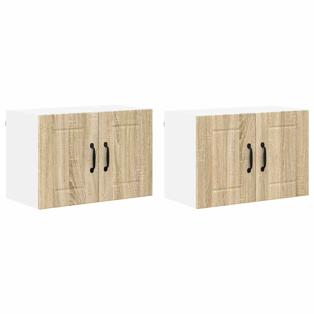 Keukenwandkasten met plank 2 pcs Sonoma Eiken 60 x 31 x 40 cm