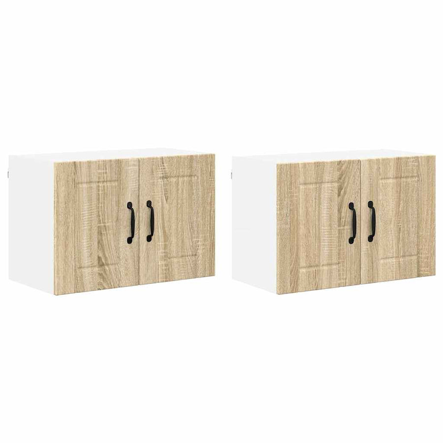 Keukenwandkasten met plank 2 pcs Sonoma Eiken 60 x 31 x 40 cm