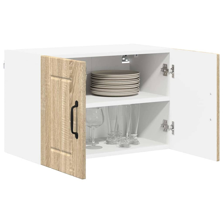 Keukenwandkasten met plank 2 pcs Sonoma Eiken 60 x 31 x 40 cm