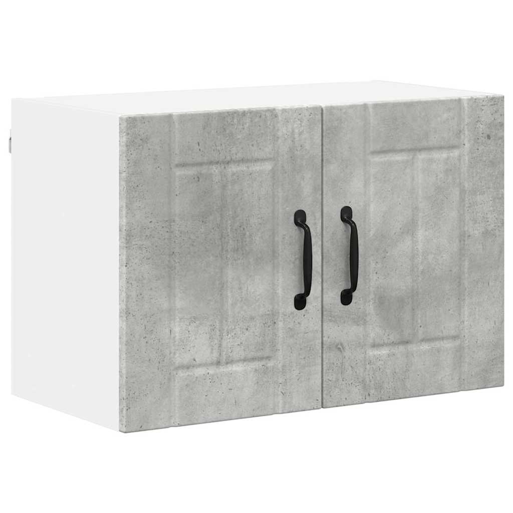 Keukenkast aan de muur Beton Grijs 60 x 31 x 40 cm Bewerkt hout