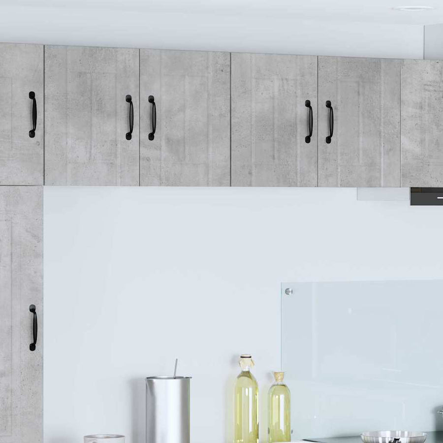 Keukenwandkasten 2 pcs Beton Grijs 60 x 31 x 40 cm Bewerkt hout