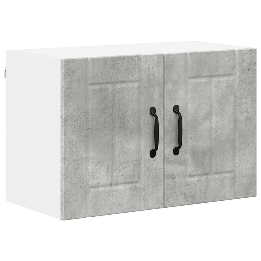Keukenwandkasten 2 pcs Beton Grijs 60 x 31 x 40 cm Bewerkt hout