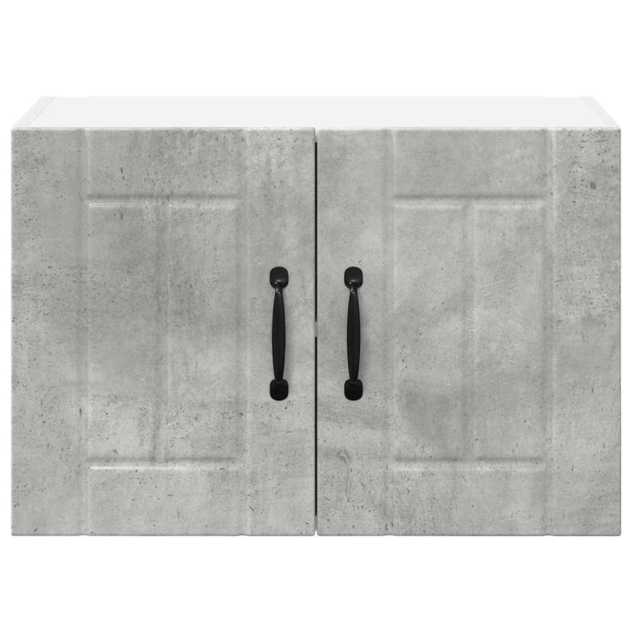 Keukenwandkasten 2 pcs Beton Grijs 60 x 31 x 40 cm Bewerkt hout