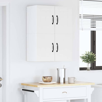 Keukenwandkasten met plank 2 pcs Hoogglans wit 60 x 31 x 40 cm