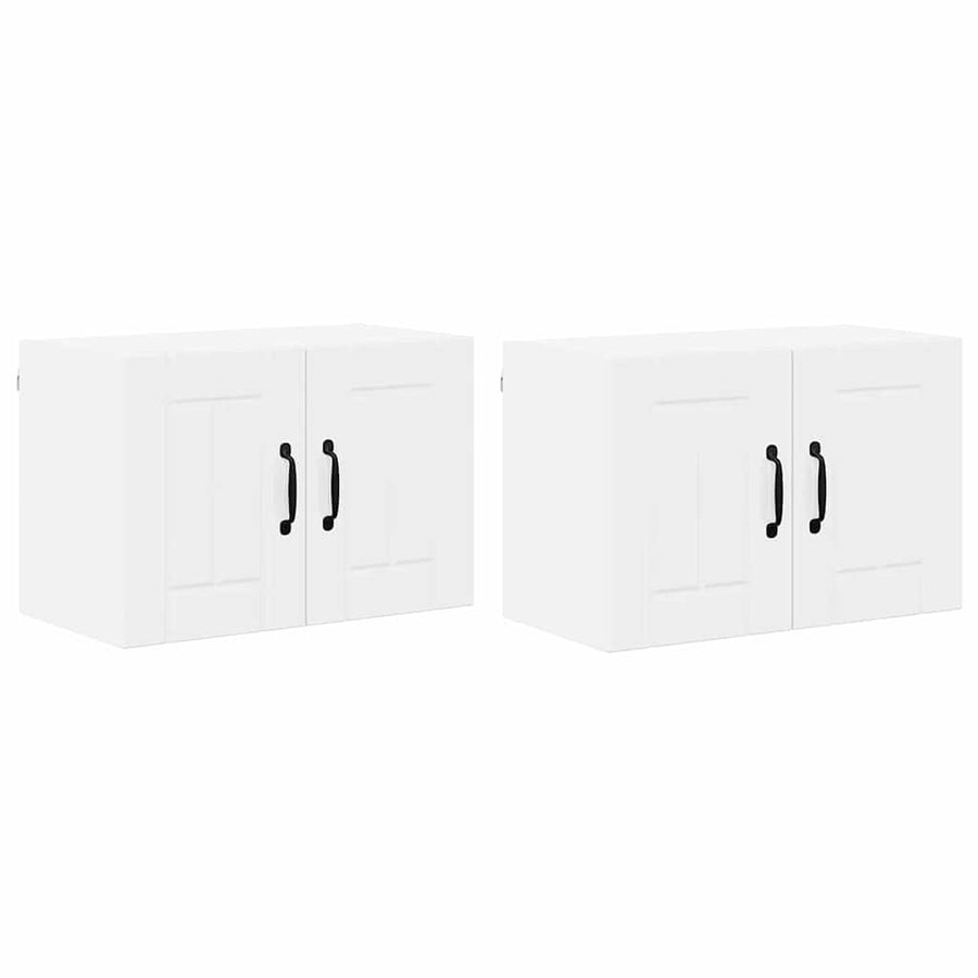 Keukenwandkasten met plank 2 pcs Hoogglans wit 60 x 31 x 40 cm