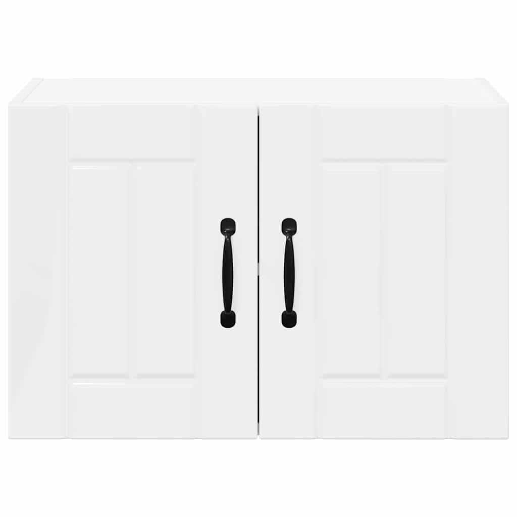 Keukenwandkasten met plank 2 pcs Hoogglans wit 60 x 31 x 40 cm