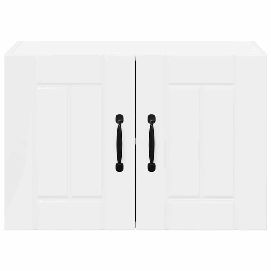Keukenwandkasten met plank 2 pcs Hoogglans wit 60 x 31 x 40 cm