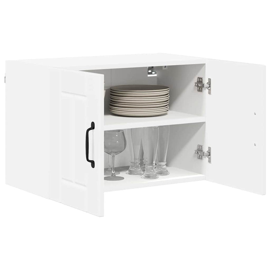 Keukenwandkasten met plank 2 pcs Hoogglans wit 60 x 31 x 40 cm