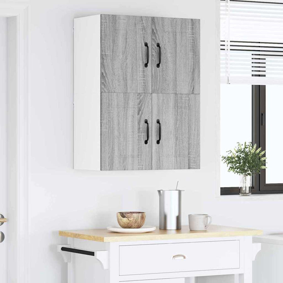 Keukenkast aan de muur met plank Grijs Sonoma 60 x 31 x 40 cm