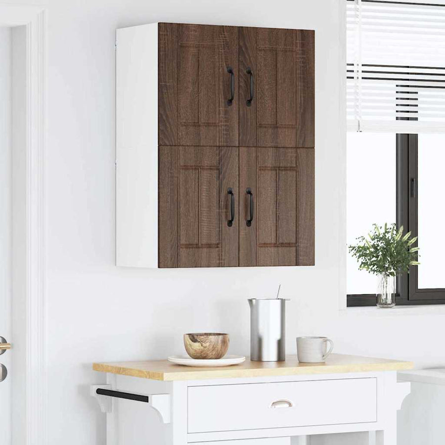 Keukenkast aan de muur Bruin Eiken 60 x 31 x 40 cm Bewerkt hout