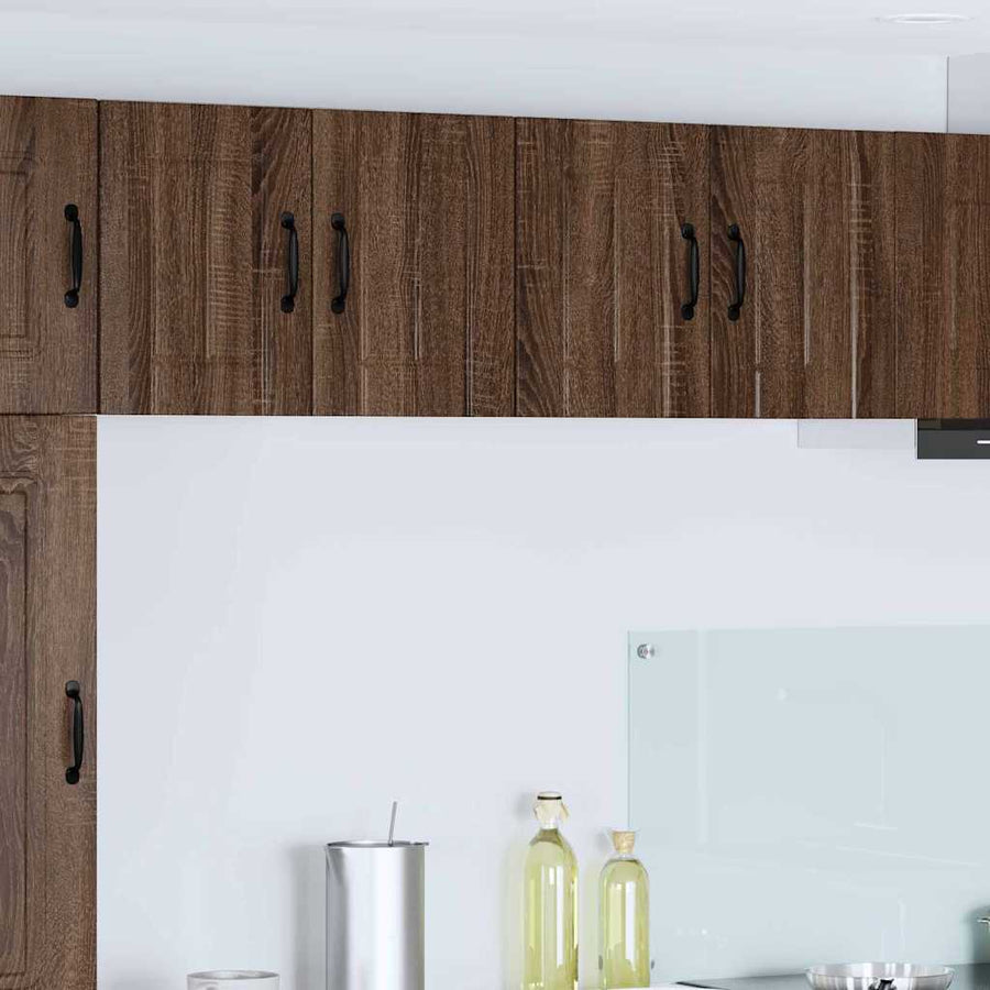 Keukenwandkasten 2 pcs Bruin Eiken 60 x 31 x 40 cm Bewerkt hout