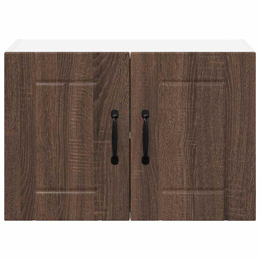 Keukenwandkasten 2 pcs Bruin Eiken 60 x 31 x 40 cm Bewerkt hout