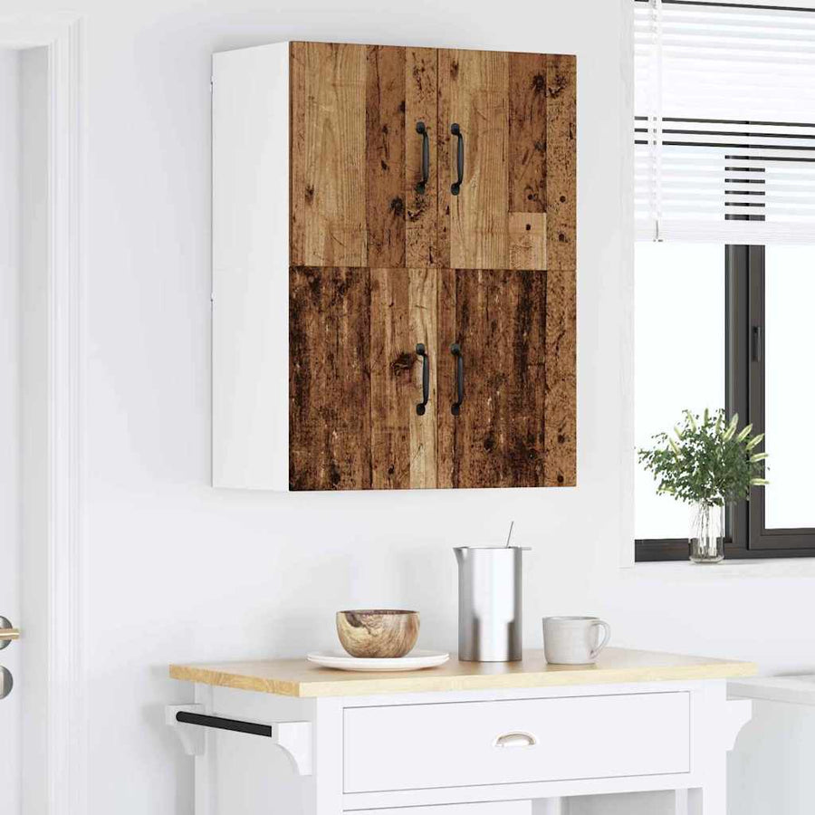 Keukenwandkasten 2 pcs Oud Hout 60 x 31 x 40 cm Bewerkt hout