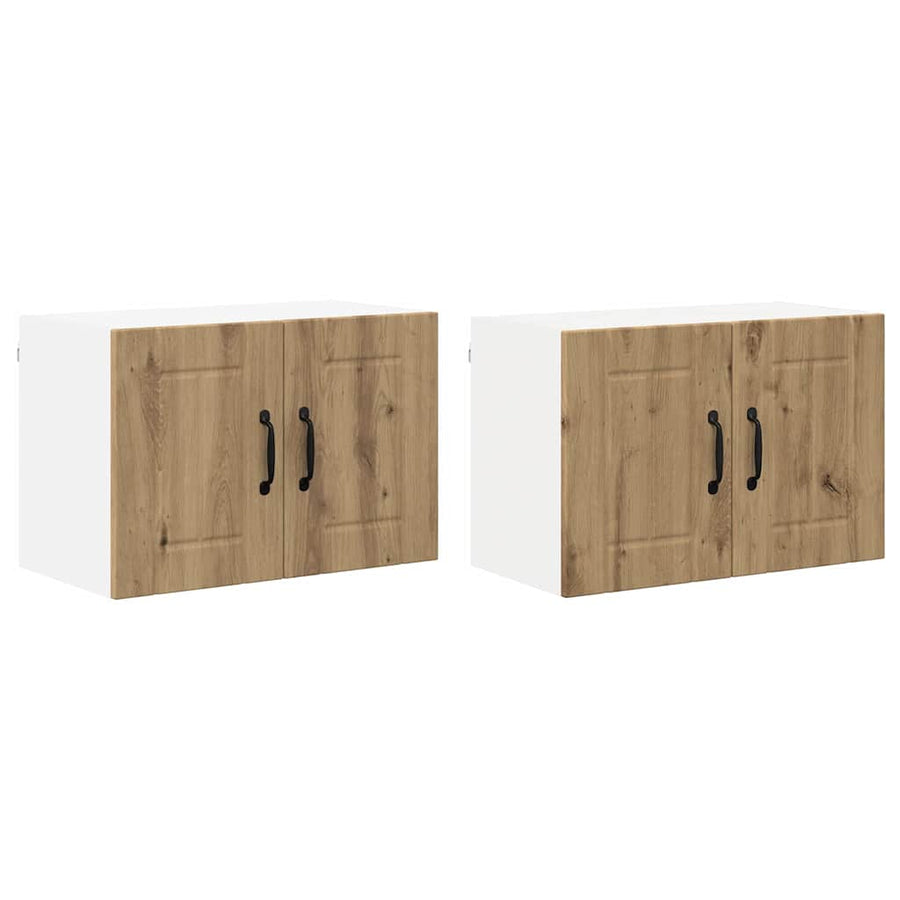 Keukenwandkasten met plank 2 pcs Artisan Eiken 60 x 31 x 40 cm