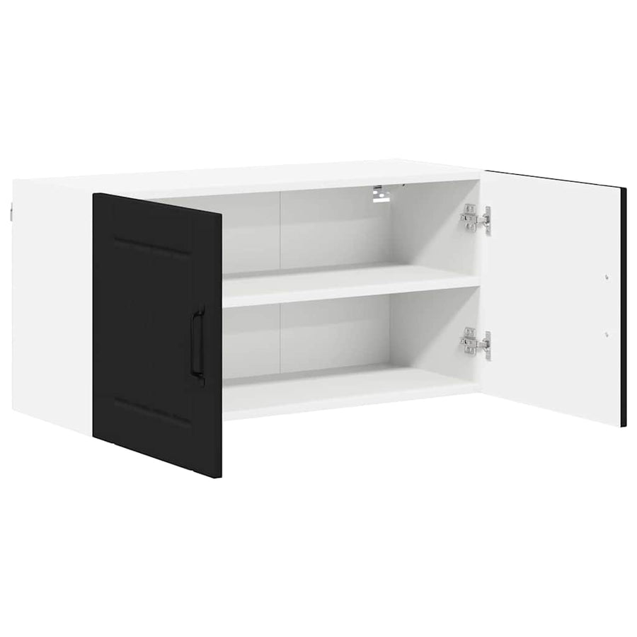 Keukenkast aan de muur Zwart 80 x 31 x 40 cm Bewerkt hout