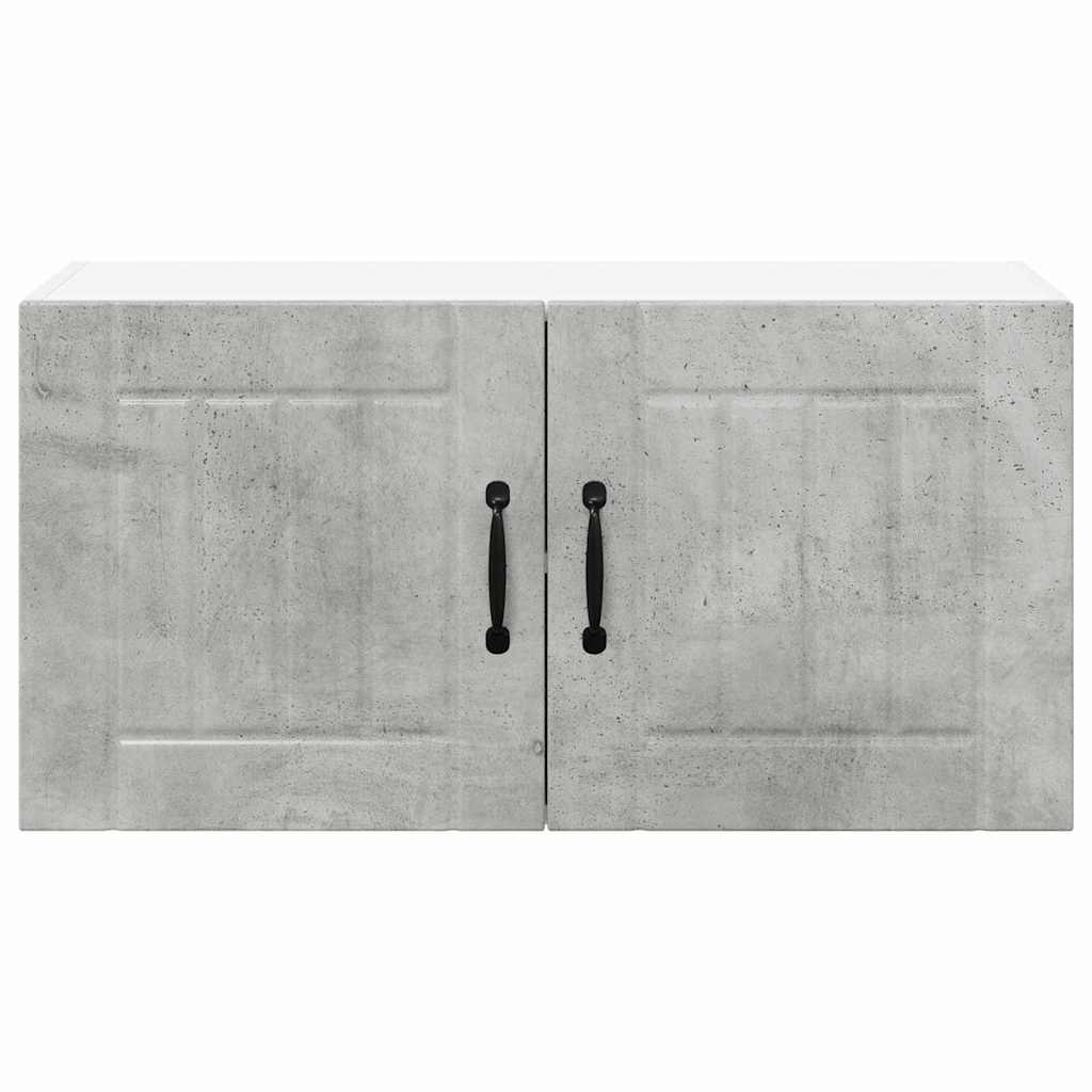 Keukenkast aan de muur Beton Grijs 80 x 31 x 40 cm Bewerkt hout