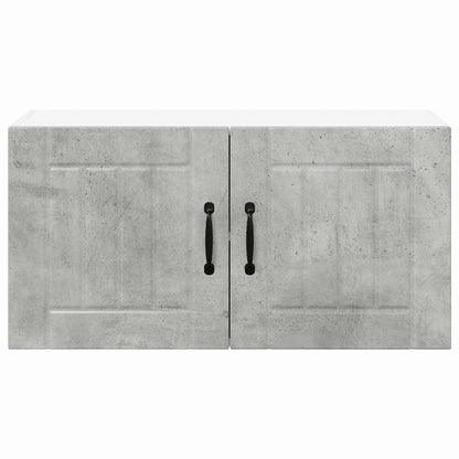 Keukenkast aan de muur Beton Grijs 80 x 31 x 40 cm Bewerkt hout