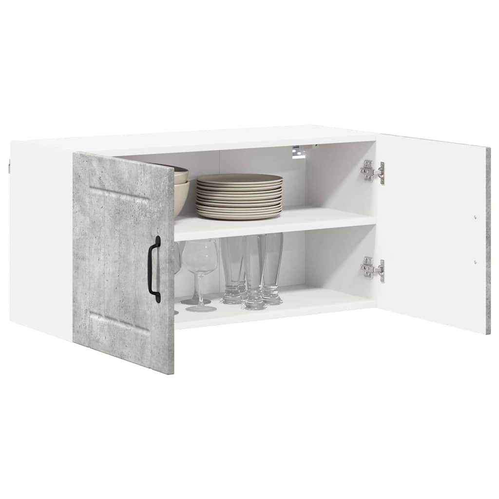 Keukenkast aan de muur Beton Grijs 80 x 31 x 40 cm Bewerkt hout