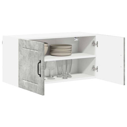 Keukenkast aan de muur Beton Grijs 80 x 31 x 40 cm Bewerkt hout