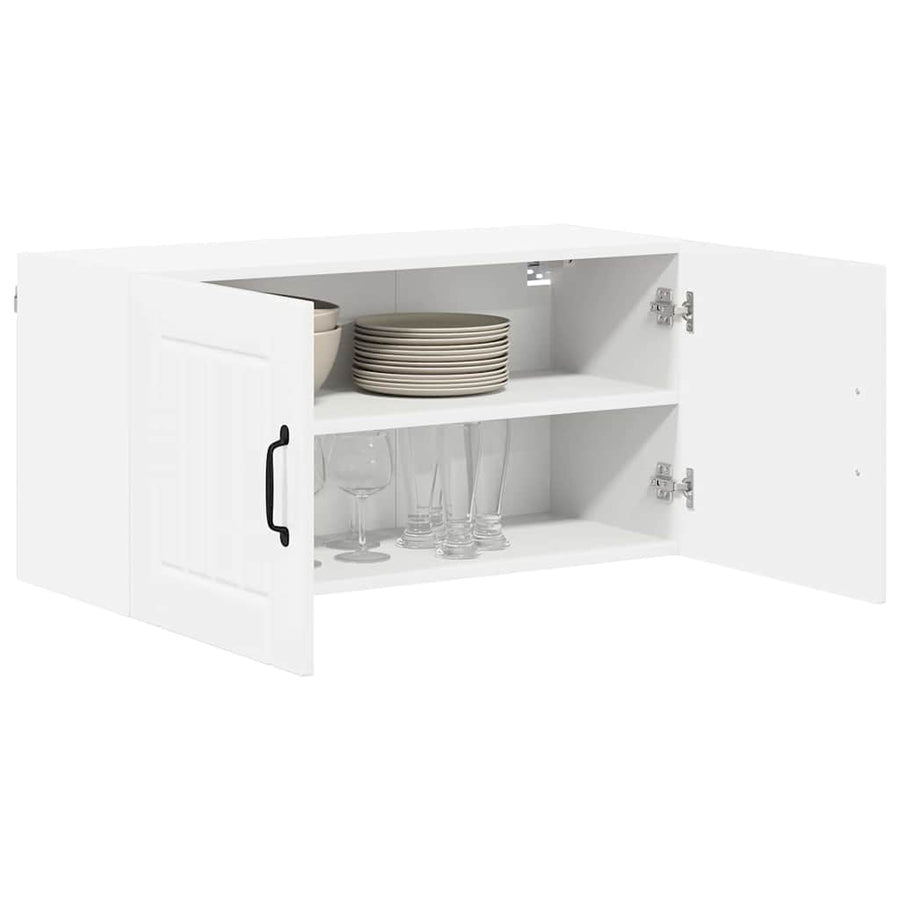 Keukenkast aan de muur met plank Hoogglans wit 80 x 31 x 40 cm