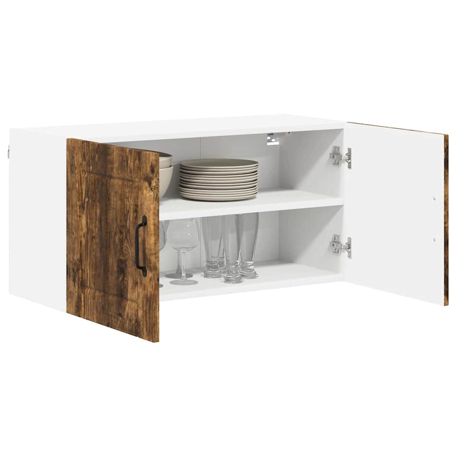 Keukenkast aan de muur met plank Gerookt eiken 80 x 31 x 40 cm