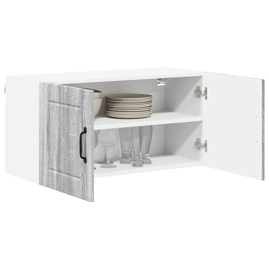 Keukenkast aan de muur met plank Grijs Sonoma 80 x 31 x 40 cm