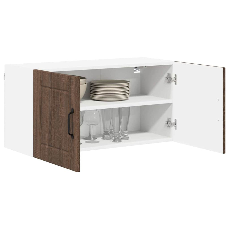 Keukenkast aan de muur Bruin Eiken 80 x 31 x 40 cm Bewerkt hout