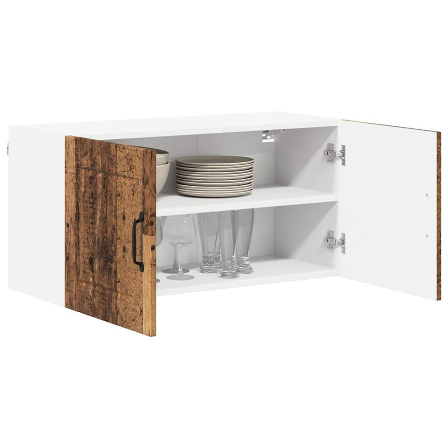 Keukenkast aan de muur Oud Hout 80 x 31 x 40 cm Bewerkt hout
