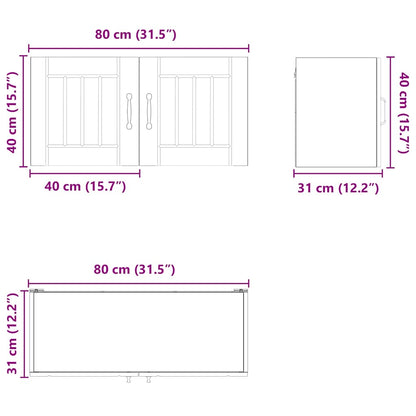 Keukenkast aan de muur met plank Artisan Eiken 80 x 31 x 40 cm