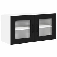 Keukenkast aan de muur Zwart 80 x 31 x 40 cm Bewerkt hout