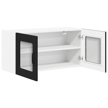 Keukenkast aan de muur Zwart 80 x 31 x 40 cm Bewerkt hout