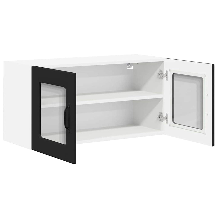 Keukenkast aan de muur Zwart 80 x 31 x 40 cm Bewerkt hout