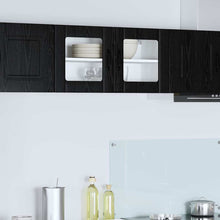 Keukenkast aan de muur Zwart Eiken 80 x 31 x 40 cm Bewerkt hout