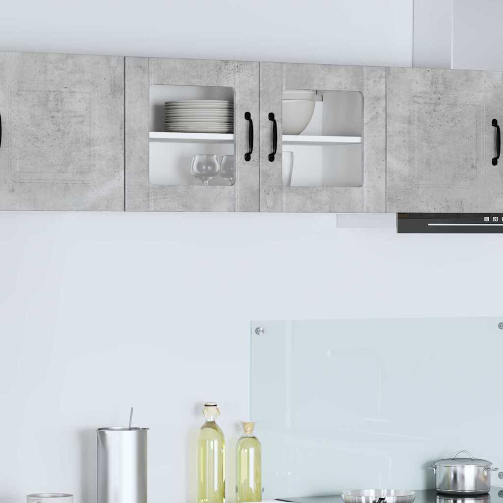 Keukenkast aan de muur Beton Grijs 80 x 31 x 40 cm Bewerkt hout