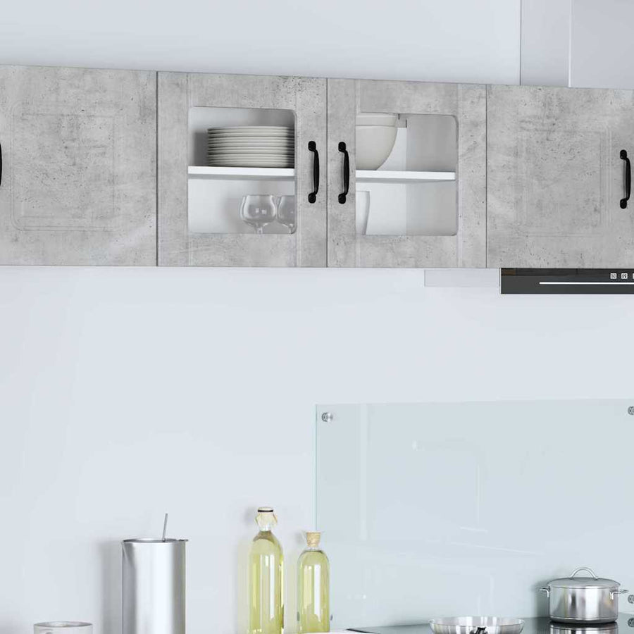 Keukenkast aan de muur Beton Grijs 80 x 31 x 40 cm Bewerkt hout