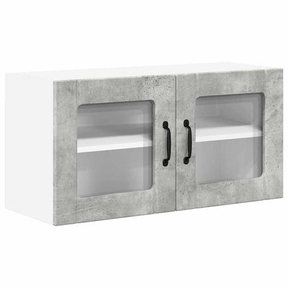 Keukenkast aan de muur Beton Grijs 80 x 31 x 40 cm Bewerkt hout