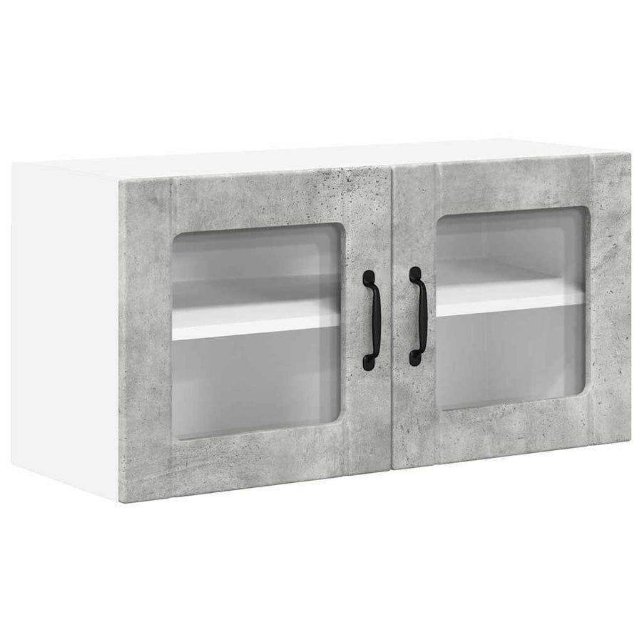 Keukenkast aan de muur Beton Grijs 80 x 31 x 40 cm Bewerkt hout