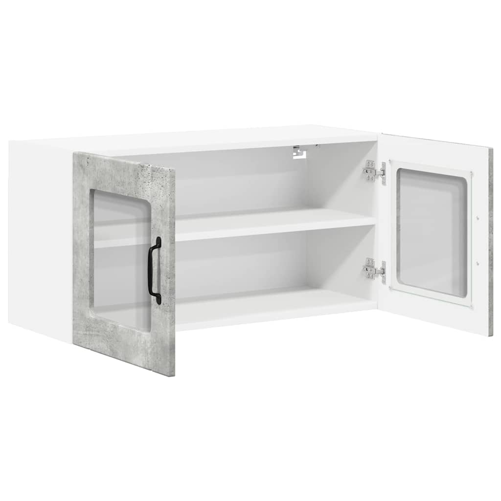 Keukenkast aan de muur Beton Grijs 80 x 31 x 40 cm Bewerkt hout