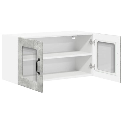 Keukenkast aan de muur Beton Grijs 80 x 31 x 40 cm Bewerkt hout