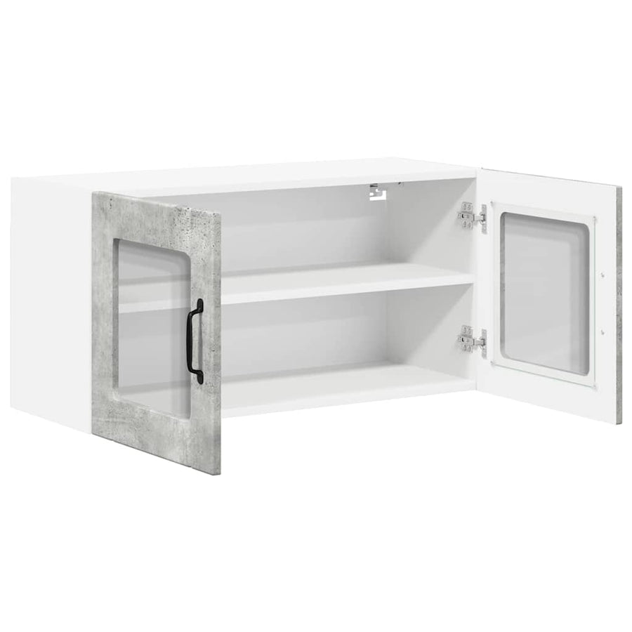 Keukenkast aan de muur Beton Grijs 80 x 31 x 40 cm Bewerkt hout