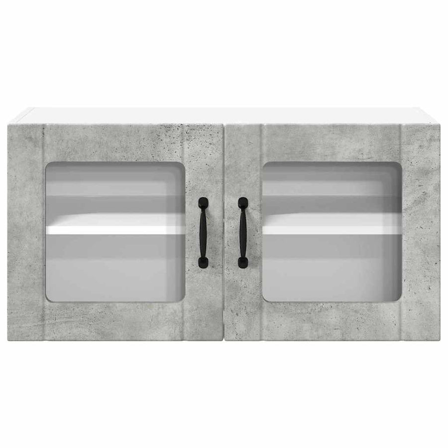 Keukenkast aan de muur Beton Grijs 80 x 31 x 40 cm Bewerkt hout