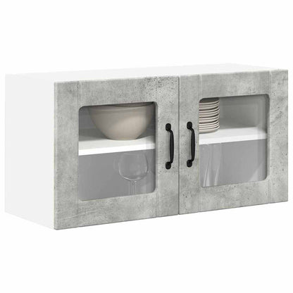 Keukenkast aan de muur Beton Grijs 80 x 31 x 40 cm Bewerkt hout