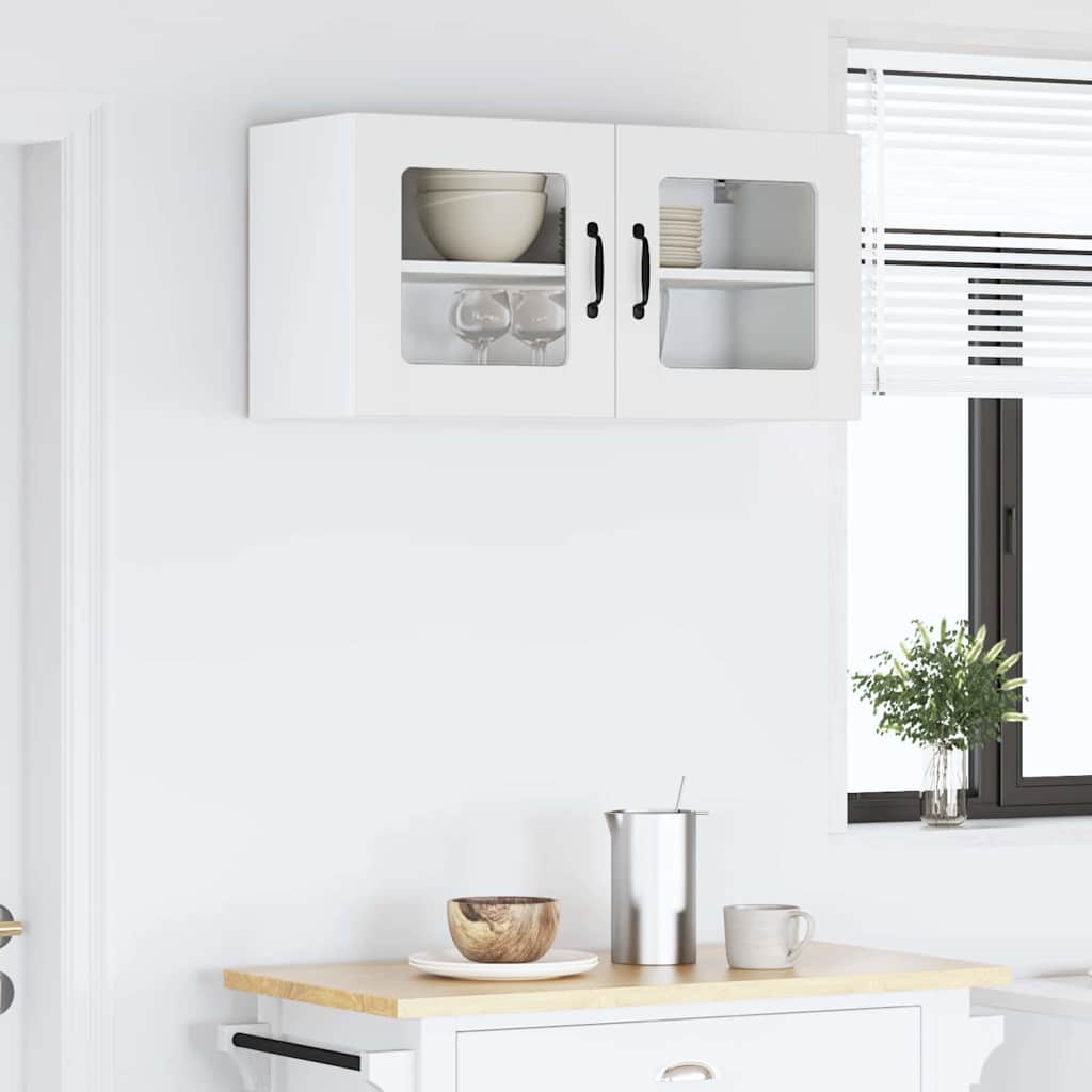 Keukenkast aan de muur met plank Hoogglans wit 80 x 31 x 40 cm